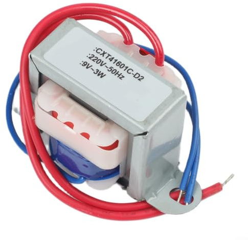 EI41 - Trasformatore di separazione da 220 V a 9 V 3 W, isolatore audio con avvolgimento in rame per alimentatore di rete e isolamento acustico Ground Loop 43 x 19 x 36 mm