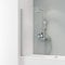 Schulte D1650 41 50 Komfort Duschabtrennung für Badewanne, Chromoptik, Sicherheitsglas ohne Beschichtung