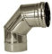 GOMITO CURVA A 90° MM. 80 CM. 8 MASCH. - FEMM. ACCIAIO INOX AISI 316L CANNA FUMARIA STUFA PELLET
