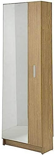 TOPKIT | Mueble Zapatero con Espejo Danubio 56AB | Medidas 171 x 54 x 24 cm | Armario Zapatero | Zapatero con Espejo | Roble