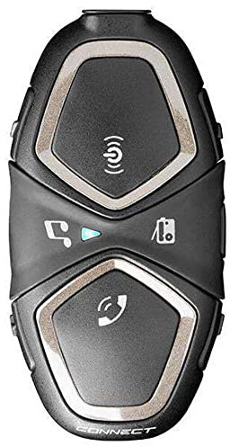 Interphone Connect - Un Paquet - Système de Communication Moto Bluetooth, Pilote - Pilote 300Mt, Contrôle du Bruit, Jusqu'à 12 Heures, Radio FM, MP3, GPS, Étanche IP67 - Universal
