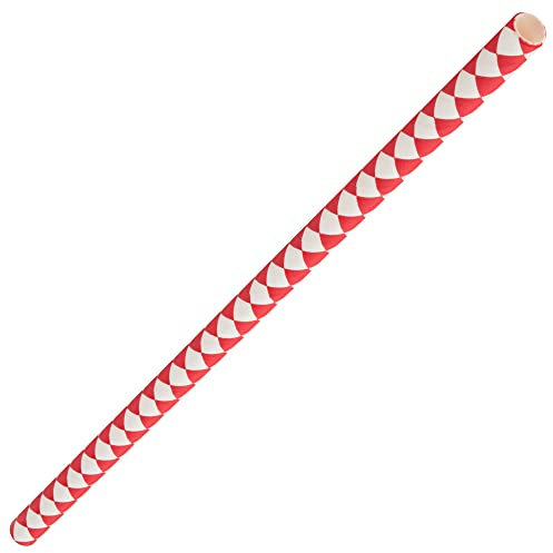 Chequered Paper Straws Red 8inch-Pack of 250