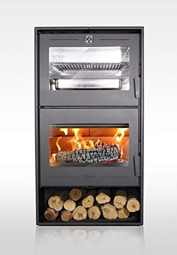 STUFA A LEGNA CON FORNO LACUNZA MODELLO ALTEA 7 POT. NOMINALE KW 7