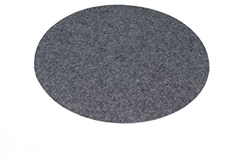 Primaflor - Ideen in Textil Event-Teppich Hochzeitsteppich Podium Rund, Grau, 30cm Durchmesser, Schwer Entflammbar, Weihnachtsbaum-Decke, Teppich, Stehtisch-Unterleger