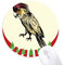Gelber Vogel-Papagei Rundgummi Maus Pad Weihnachtsdekoration