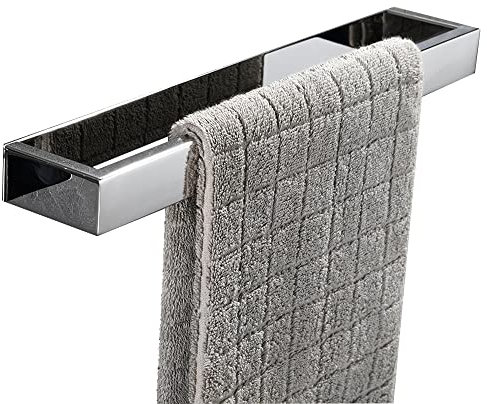 Biutimarden Porta Asciugamani Autoadesiva in Acciaio INOX,Portasciugamani Senza Foratura 40CM Cromo Portaasciugamano da Bagno per Bagno Cucina