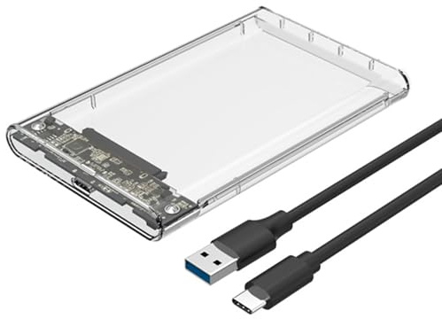 Reletech 2.5” Hard Drive Enclosure USB 3.0 to SATA III External HDD/SSD Case Support UASP Function Compatible with WD Seagate Toshiba Samsung Sabrent PS4 Xbox Router