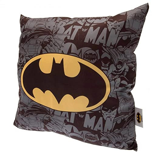 Carbotex Housse De Coussin Logo Batman - 40 X 40 Cm - Gris