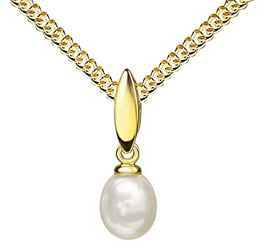 Perlen Anhänger Gold 585-14 Karat Süßwasserperlen Design-Damenschmuck