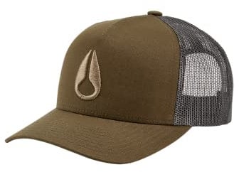 NIXON Herren Iconed Trucker Hat, dark olive, Einheitsgröße