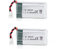 YUNIQUE GREEN-CLEAN-POWER - Lipo Batterien 3.7V 650mAh 25C für Drone Syma X5C X5 | Kompatibel mit Cheerson CX-30W, Skytech M68, Wltoys F949 | Set von 2, Silber