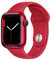 Apple Watch Series 7 (GPS + Cellular, 41mm) Smartwatch - Aluminiumgehäuse Product(RED), Sportarmband Product(RED) - Regular. Fitnesstracker, Blutsauerstoff und EKGApps, Wasserschutz