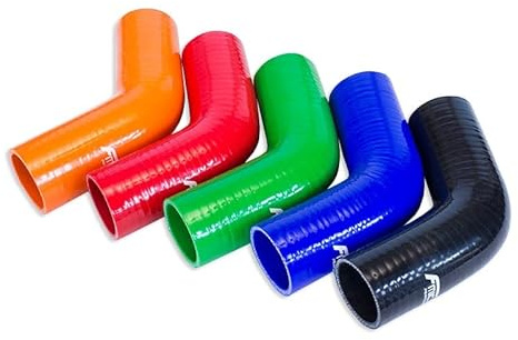 Tuyau de refroidissement en silicone coudé à 67 ° - Tuyau de refroidissement LLK - En silicone (63 mm, bleu)