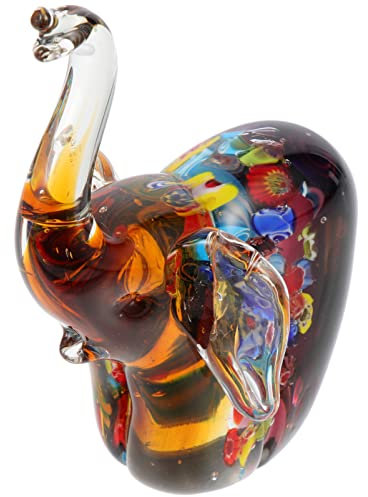 Beavorty Entzückende Mini-elefantenstatue Aus Glas Tischdekoration Für Büro Und Wohnzimmer