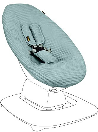 Ukje Liner Schwingbezug kompatibel mit 4moms MamaRoo 5, Multi-Motion Baby Schaukel, Baby Schaukelbezüge, Babywippenbezug, leicht zu installieren, handgefertigt in Europa (Jade)
