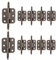 10 Stück Antikes Scharniere Klein Scharniere Retro Kolbenscharniere Vintage Scharnier Klein Scharnier Türangel für Holzkiste Schmuck-Box Kabinett Zubehör (70x35mm)