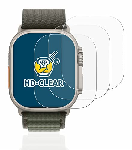 BROTECT Protector Pantalla para Apple Watch Ultra/Ultra 2 Protector Transparente (6 Unidades) Anti-Huellas