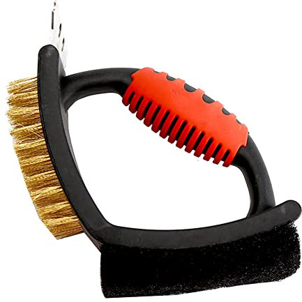 Ghulumn Grillbürste Grillzubehör Messing Grill Reinigungsbürste 3 in 1 Multifunktions BBQ Reinigungsbürste Reinigungsbürste Borsten