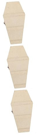 EXCEART 3 Stk Halloween-sargkiste Halloween-dekorationen Basteln Sarg-aufbewahrungs-schmuckkästchen Halloween-sargdekorationen Cupcake-boxen Schatulle Särge Weinflasche Hölzern Mit Schloss