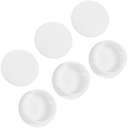 Qrity Lot de 20 Bouchons en Plastique à Clipser pour Trou de Perçage Rond de 18 mm, Cache Trou Meuble pour Armoire, Bureau, Armoire, Blanc