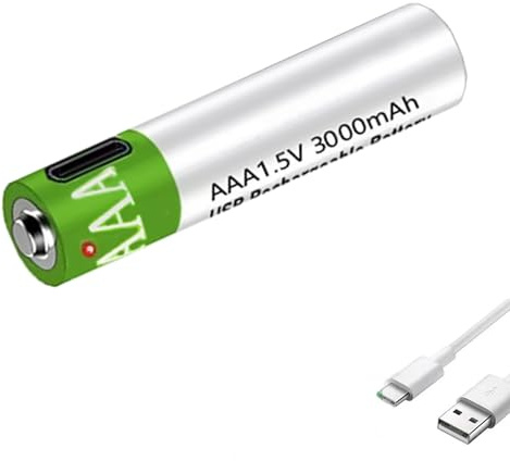 SSCYHT Schnellladender 1,5-V-AAA-Lithium-Ionen-Akku mit 3000 mAh und großer Kapazität mit USB-Kabel. 1200-mal wiederverwendbarer Lithium-Akku,1pcs 1.5v3000mah