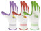 Velway 6 Paar Gartenhandschuhe für Frauen - Atmungsaktive Gummi-beschichtete Gartenarbeitshandschuhe - Outdoor-Schutzhandschuhe mit Griff Garten-Geschenke - Rot, Lila & Grün Groß