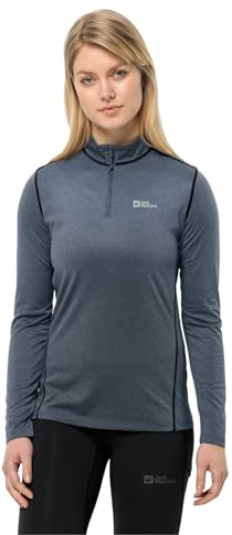 Jack Wolfskin Damen Sky Thermal Hz Wander-Shirt, Graphite/Cool Grey, L EU