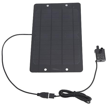 Jenngaoo Solar Springbrunnen Pumpen Set, 6 V 10 W USB Solar Brunnen Wasserpumpe Vogelbad Solarpanel Set, Solarbetriebene Wasserpumpe Für Den Außenbereich Mit Panel Für Garten, Hinterhof, Pool