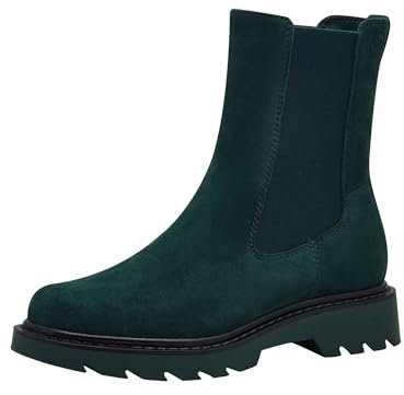 Tamaris Damen Chelsea Leder bequem; GREEN, EU 39