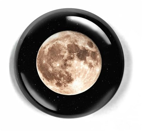LWAY Kristall Kuppel Glas Briefbeschwerer 80mm (MOON)