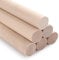 Baguette ronde naturelle en bois Baguettes en bois 6 pièces Chevilles en bois pour le bricolage, 2.5 cm x 30 cm Baguettes rondes en macramé pour le bricolage, baguettes en bois dur non peintes