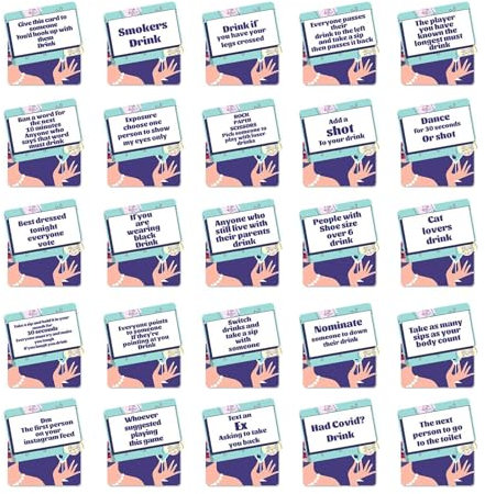 Bvizyelck Trinkspiel für Junggesellenabschied, Trinkspiel für Erwachsene für Partys | 50-teiliges Trinkkarten-Set - Spannende Trinkspiele, einzigartige Spielkartendecks, interessant