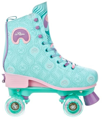 RAVEN Rollschuhe Roller Skates für Kinder Erwachsene Mädchen Damen verstellbar (Pavoni, 31-34 (20-21,5cm))