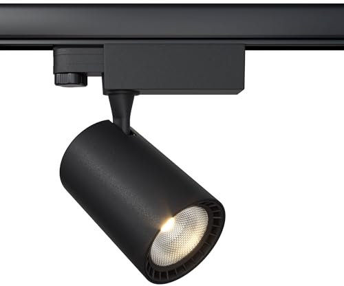 Maytoni Moderne Strahler für dreiphasiges Stromschienensystem Trinity Vuoro LED incl. Schwarz aus Aluminum und Kunststoff 10W für Küche, Schlafzimmer, Wohnzimmer