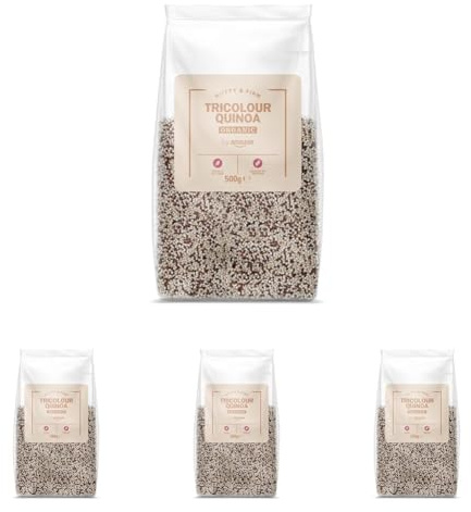 by Amazon Quinoa tricolor ecológica, 500g (Paquete de 4)