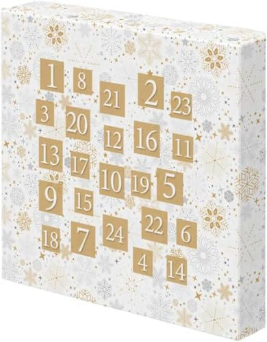 Einzelstück® Adventskalender Echtschmuck I 925 Sterling Silber, 14K Gold, Rosegold I 24 exklusive Schmuckstücke aus Handarbeit für jeden Anlass (Adventskalender Silber) (Gold)