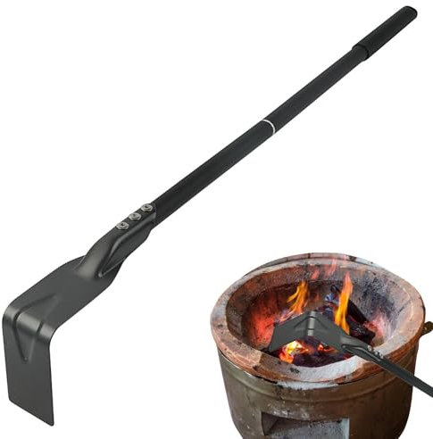 Pizza Oven Ash Rake - Bbq Ash Tool Poker, Charcoal Rake Pizza Oven Accessories, Grill Ash Tool | Poker Charcoal Kettle Grill, Bbq Cleaner Poker Scraper for Pizza Oven, for Fireplace, Stove, Grill