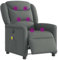 vidaXL Massagesessel Elektrisch Dunkelgrau Stoff, Massagestuhl, Sessel, Relaxsessel, Massagesessel, Sessel mit Massagefunktion
