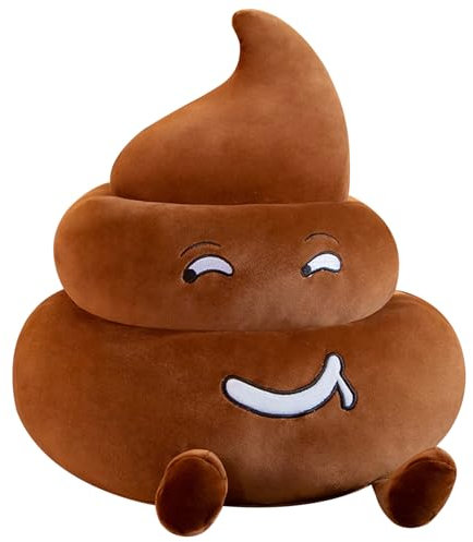 BEAHING Lustiges Kissen, Kackkissen 13,8 Zoll niedliche Kacke Plüsch Kissen weiche und hautfreundliche Poop-Puop Form Funny Kissen Poo Geschenke für Freunde Home Office lustiger Stil
