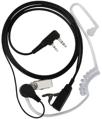 Viojrlly Auriculares de Radio Bidirectional de 2 Pines Baofeng Auricular de Radio Auriculares con Micro Walkie Talkie Auricular para Kenwood Puxing Baofeng UV-5R UV-5RA 888S Walkie Talkie de Radio