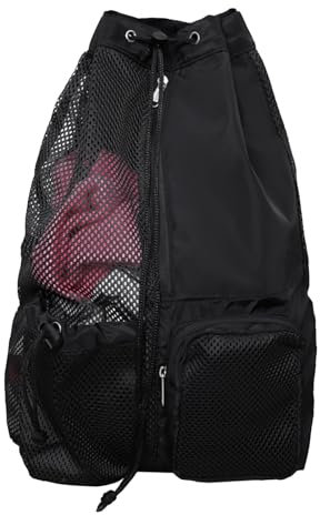 JSTHHTT Swimming Bag Mesh, Sacca Sportiva Palestra, Zaino per Shopping Spiaggia, Zaino da Palestra con Coulisse, Zaino Spiaggia con Separazione a Secco e Bagnato, Sacca Sportiva