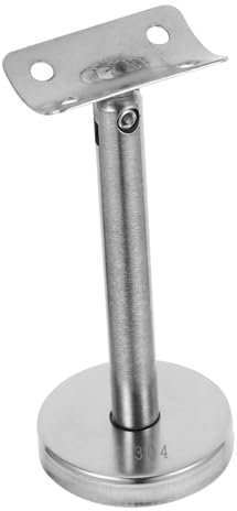 Artibetter Flat Handrail Accessories Stainless Steel Bracket for Wall Mount Handrail Railing Support Holder