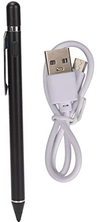 Stylo à Bille à Pointe en cuivre, Active, capacitif, à Pointe Fine, pour écran Tactile, Crayon numérique avec Clip pour Tablette et Tous Les appareils capacitifs (Noire)