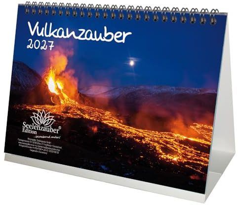 Vulkanzauber DIN A5 Tischkalender für 2027 Vulkan - Seelenzauber