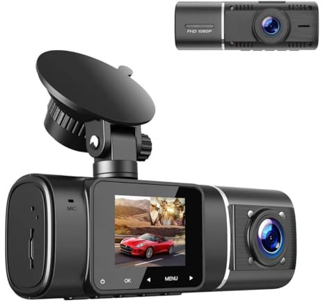 Dashcam 4K avec Batterie Intégrée, Dashcam Auto sans Fil avec Parküberwachung 24h, Caméra Voiture Avant & Arrière, Grand Angle, Vision Nocturne, Boucle d’Enregistrement