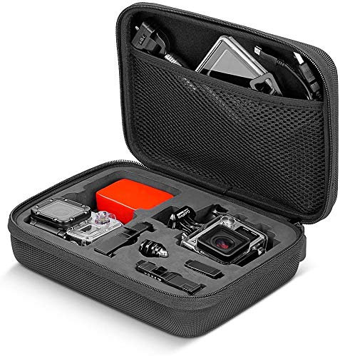 REY Maletín para GoPro Talla M, Cámara Deportiva, Bolsa Estuche Protector Porta Viaje Portátil para Hero 8 MAX 7 6 5 4 Insta360 dji AKASO APEMAN Campark SJCAM