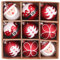 Valery Madelyn Christmas Baubles, 9pcs 6cm Red and White Christmas Ball Ornaments for Tree Decorations