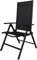Ambientehome Aluminium Folding Chair,8-Positions Adjustment,Black Color, Basic Series