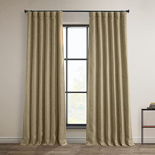 HPD Half Price Drapes BOCH-LN18538-108 Verdunkelungsvorhänge aus Kunstleinen für Schlafzimmer, 50 x 108 (1 Panel), Nomad Tan