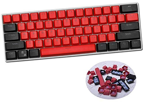 Sunzit Keycaps, 61 Key PBT Keycaps, Mechanical Keyboard OEM Profile for GH60/RK61/ALT61/Annie, Two-Color Backlight, MX Switches (Keyboard Not for Sale)